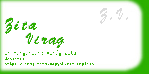 zita virag business card