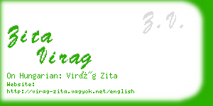 zita virag business card